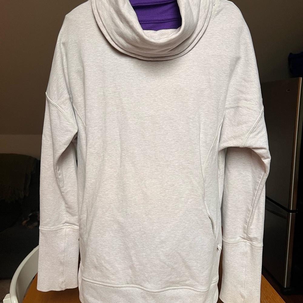 lululemon athletica Cream Cowl Neck Pullover Sweater